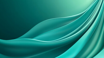 Obraz premium luxurious turquoise wave background, blue green flowing luxury wallpaper illustration