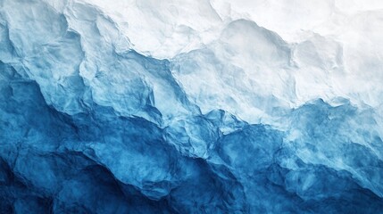 Obraz premium A serene abstract representation of layered blue and white textures, reminiscent of water or ice, creating a calming visual effect.