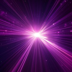 Fototapeta premium Purple Cosmic Light Burst, Starry Galaxy Background