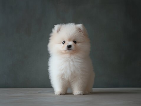 white pomeranian puppy