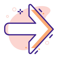 Obraz premium Abstract right arrow with creative outline