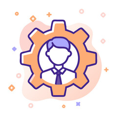 Obraz premium Business management gear icon