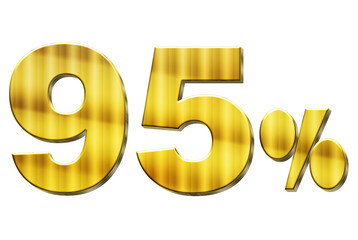 gold 3d logo percent