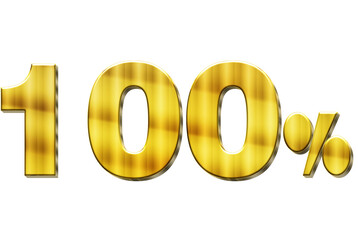 gold 3d logo percent