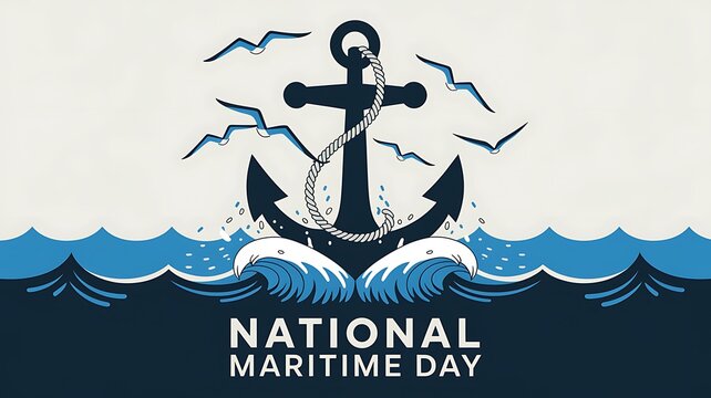 maritime day, National Maritime Day, cargo ship. Poster, Banner, 