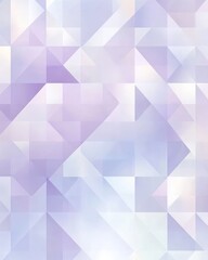 Fototapeta premium Abstract geometric background with translucent triangular and square shapes in varying shades of lavender and white creating a digital artistic design