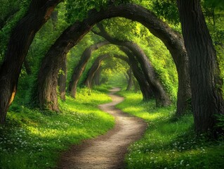 Naklejka premium An enchanted, mystical forest