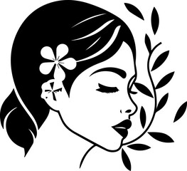 Beauty care logo vector design for salon and spa clinic