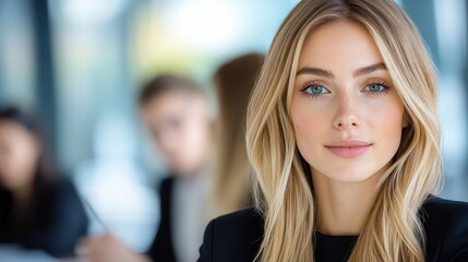 Fototapeta premium Elegant Female Professional In Bright Meeting Space