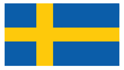 Sweden flag on a blue background