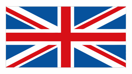 United Kingdom flag on a bright blue background