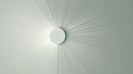 sun, top view, grey solid background, subtle sun with soft rays and light gradients, calming and minimal design.