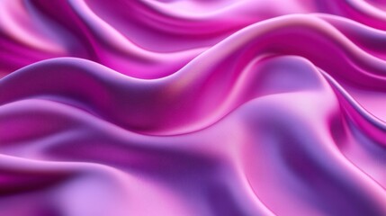 Fototapeta premium A close-up of flowing, silky fabric in shades of pink, showcasing elegant curves and textures.