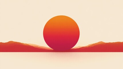 sunset, macro, white solid background, the sun's vibrant rays extending softly, warm hues transitioning to dusk in a minimalist design.