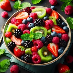 Obraz premium fruit salad with berries