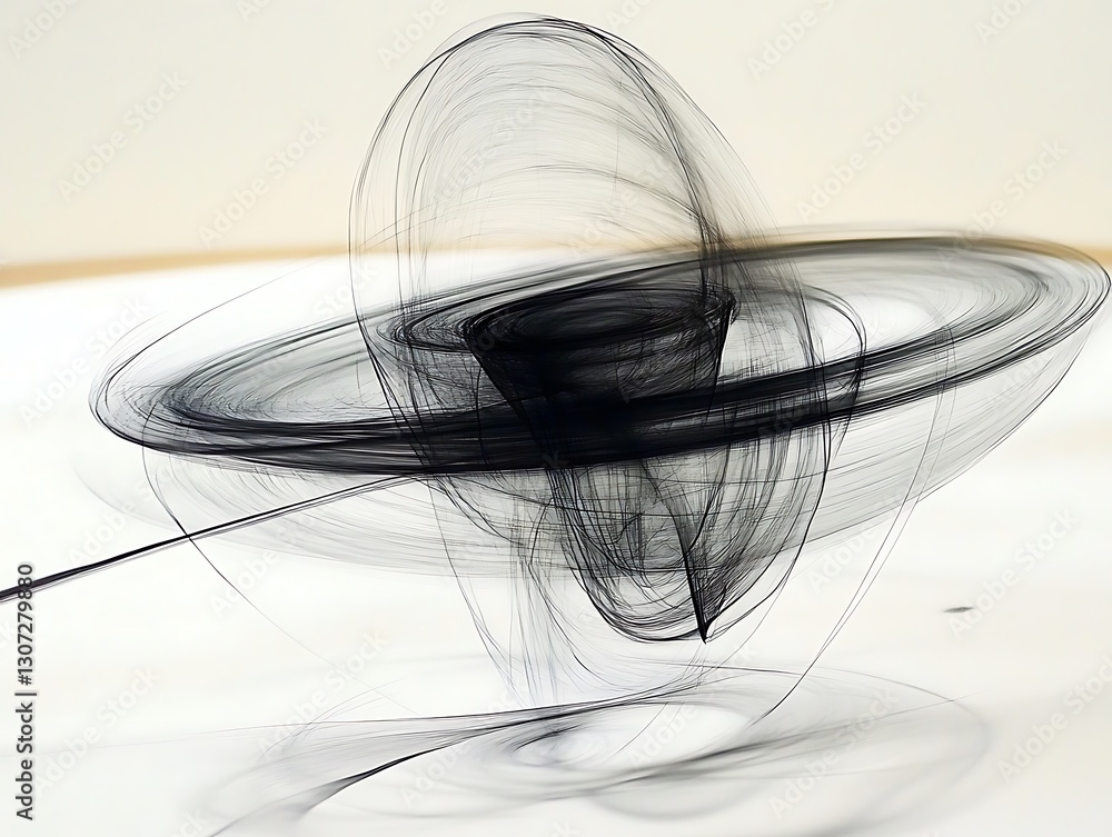 Poster abstract black vortex with flowing lines for artistic background design