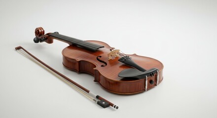 Classic Wooden Violin with Bow