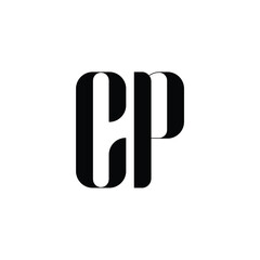 CP monogram logo design letter text name symbol monochrome logotype alphabet character simple logo