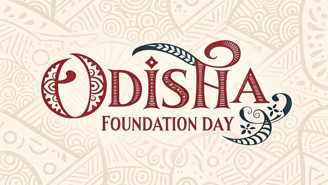 Odisha Foundation Day Scenic Art. Odisha Foundation Day Poster, Odisha Foundation Day Banner, Post. 