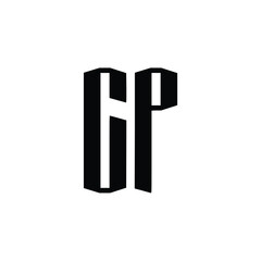 CP monogram logo design letter text name symbol monochrome logotype alphabet character simple logo