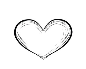 love symbol icon sketch outline