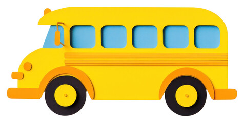 PNG School bus vehicle craft car.