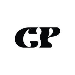 CP monogram logo design letter text name symbol monochrome logotype alphabet character simple logo