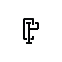 CP monogram logo design letter text name symbol monochrome logotype alphabet character simple logo