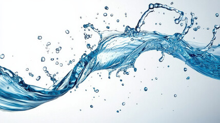 Obraz premium Blue waves splashing