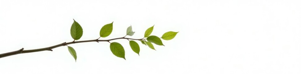 Fototapeta premium Single branch with a unique shape isolated on white background, solitary, organic