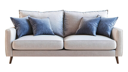 Fototapeta premium modern grey sofa on transparent background