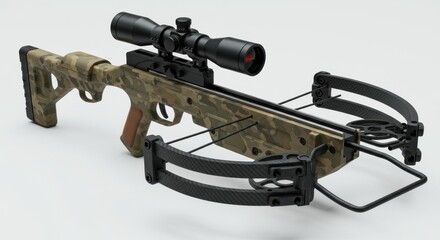 Naklejka premium Modern Tactical Crossbow with Precision Sight