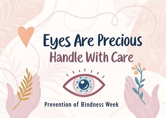 Obraz premium Prevention of Blindness Week Poster, Prevention of Blindness Week Banner 