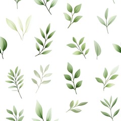 Fototapeta premium Seamless nature-inspired hand-drawn botanical design