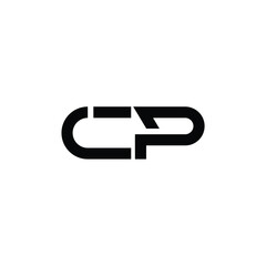 CP monogram logo design letter text name symbol monochrome logotype alphabet character simple logo