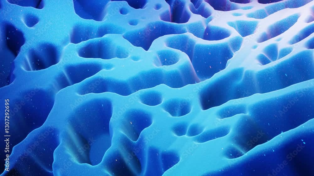 Poster 4k seamless loop: blue waves with sparkles. add a touch of magic to your videos with this 4k seamles