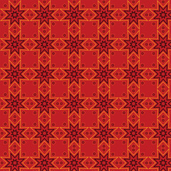 seamless pattern with red flowers