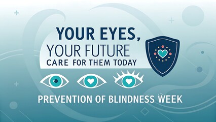 Prevention of Blindness Week Poster, Prevention of Blindness Week Banner ,  illustration Art Social Media Poster  