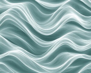 Fototapeta premium Abstract wavy lines background, soft teal and white. Possible use Graphic design, wallpaper, website backdrop