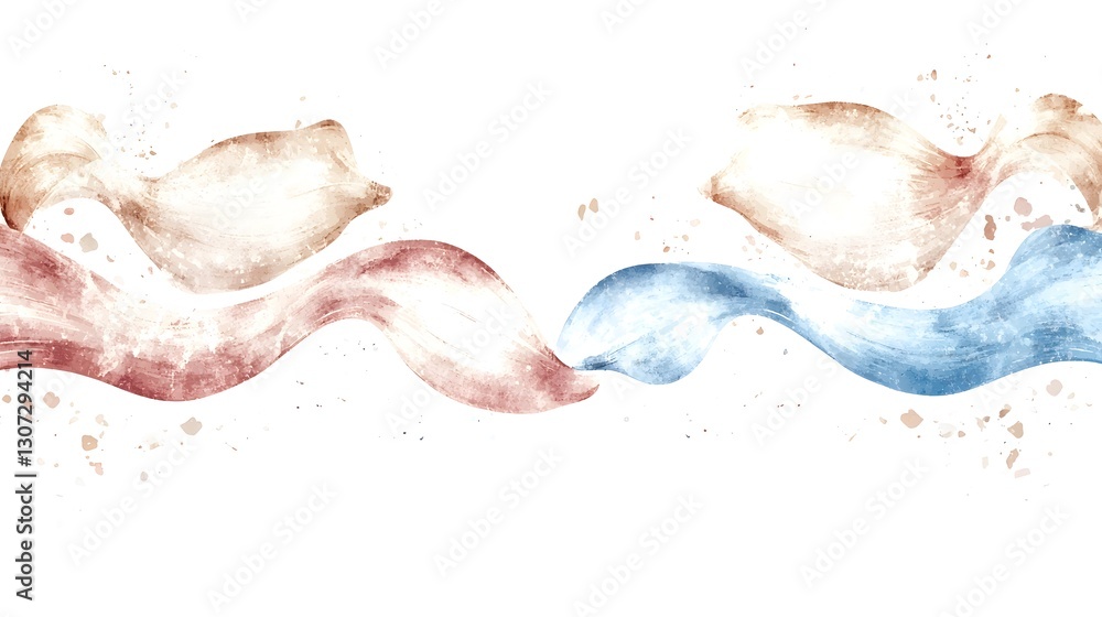 Poster A mesmerizing abstract grunge watercolor composition featuring a textured rough paper background with swirling brushstrokes and a kaleidoscope of vibrant colors blending seamlessly to create a