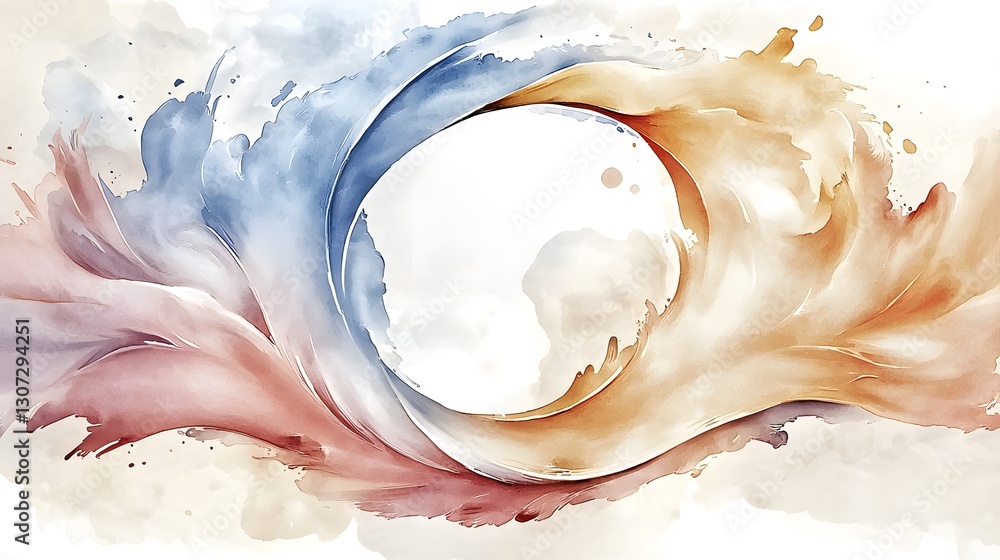 Fototapete an abstract and captivating grunge watercolor composition featuring a textured rough paper backgroun