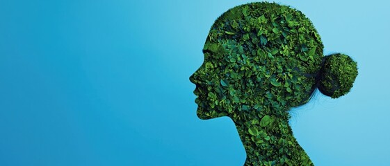 Woman s silhouette merging with a swirl of botanical extracts, natureinspired beauty, antioxidant essence