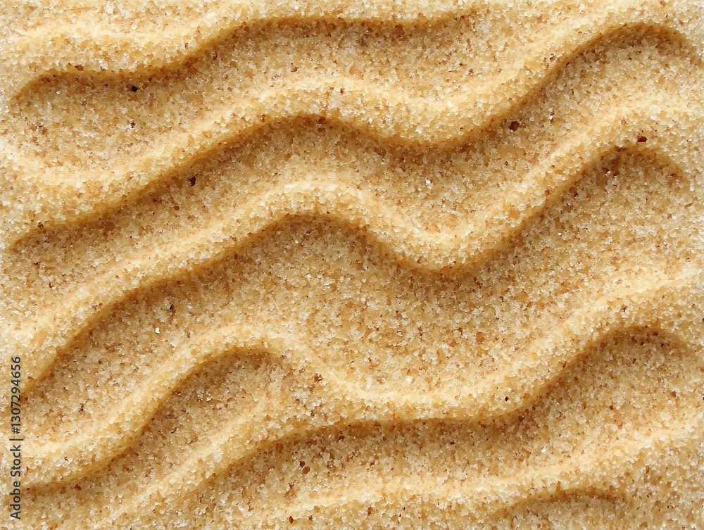 Poster undulating tan granular surface with rhythmic patterns and fine texture