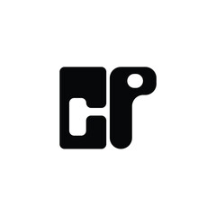 CP monogram logo design letter text name symbol monochrome logotype alphabet character simple logo