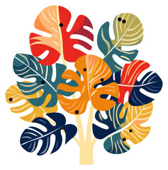 PNG Vector monstera impressionism art graphics dynamite.