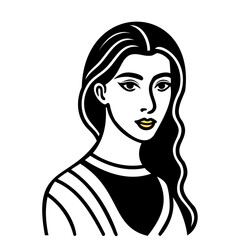 March Eight International Women's Day Silhouette Vector Illustration of Woman with Long Wavy Hair and Blurred Face