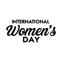 March Eight International Women's Day Celebration Text in Bold Black Typography on Light Gray Background