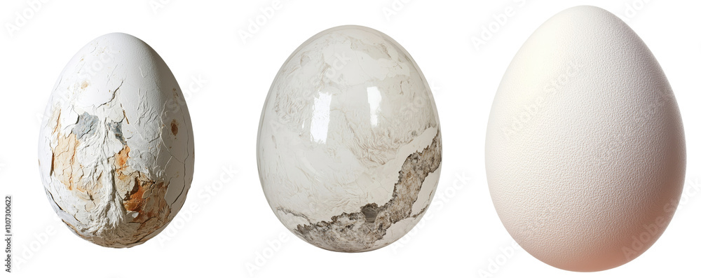 Poster one whole egg white is depicted in isolation on a white background, complete with a clipping path