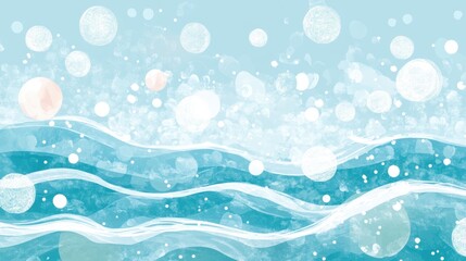 Summer seafoam waves tranquil beach digital serene environment aerial view nature concept