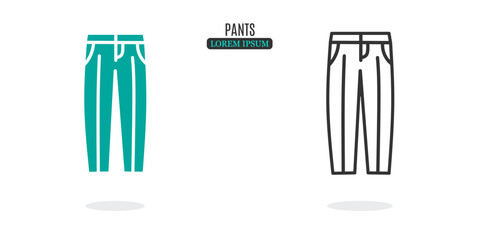 Illustration symbol. Pants abstract illustration design. Stock vector icon.